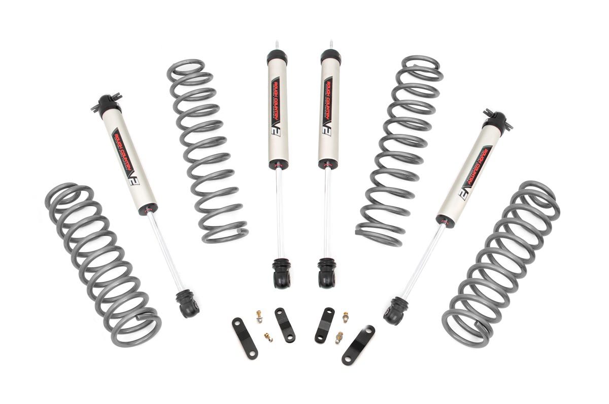 Jeep Wrangler Unlimited Suspension Lift Kit - Front + Rear - Rough Country - V2 - '07-'10